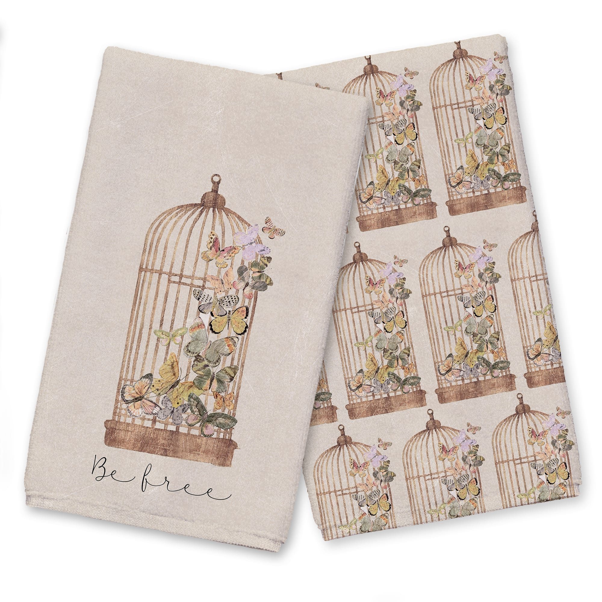 Butterfly Birdcage 16" x 25" Towel Set